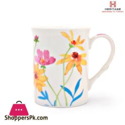 Blue Leaf Flower Mugs 1 Pc
