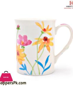 Blue Leaf Flower Mugs 1 Pc