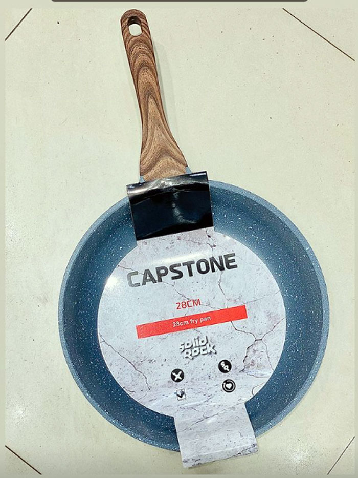 Capstone Solid Rock Heavy Gauge Material Granite Frypan - 24 Cm