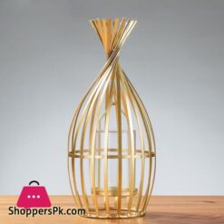 Creative Nordic Style Candle Holder Metal Iron Art Glass Candlestick Wedding Centerpieces Romantic Candlelight Dinner Candelabracandle Holders