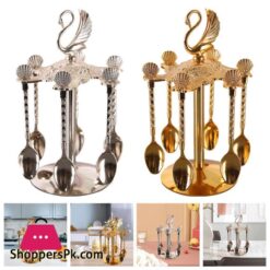 Decorative Swan Base Holder + 6 Spoons Coffee Dessert Spoons Kitchen Dinnerware Set For Stirring Mixing Sugar Coffee|Dinnerware Sets 13 Decorative Swan Base Holder 6 Spoons Coffee Dessert Spoons Kitchen Dinnerware Set For Stirring Mixing Sugar Coffeedinnerware Sets