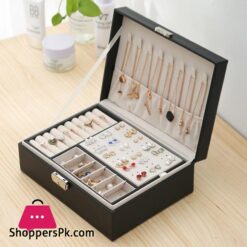 Double Layer Velvet Jewelry Box European Jewelry Storage Box Large Space Jewelry Holder Box Jewelry Storage Earrings Displayjewelry Packaging Display