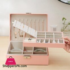 Double Layer Velvet Jewelry Box European Jewelry Storage Box Large Space Jewelry Holder Box Jewelry Storage Earrings Displayjewelry Packaging Display