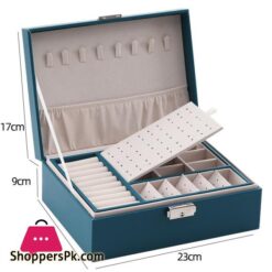 Double Layer Velvet Jewelry Box European Jewelry Storage Box Large Space Jewelry Holder Box Jewelry Storage Earrings Displayjewelry Packaging Display