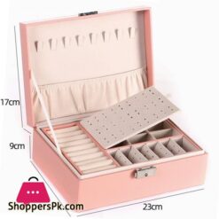 Double Layer Velvet Jewelry Box European Jewelry Storage Box Large Space Jewelry Holder Box Jewelry Storage Earrings Displayjewelry Packaging Display