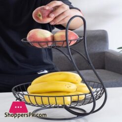 European Three Layer Fruit Plate Rack Modern Creative High End Multi Layer Small Delicate Double Layer Fruit Basketstorage Holders Racks