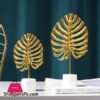 2025Cm Fake Palm Leaves Artificial Monstera Tree Branch Iron Ginkgo Leafs Metals Plant Gold Sculpture Crafts Home Desktop Decorartificial Plants