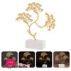 1Pc Fashion Pine Adornment Decorative Home Supply Desktop Craft GoldenArtificial Plants