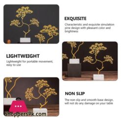 1Pc Fashion Pine Adornment Decorative Home Supply Desktop Craft Goldenartificial Plants