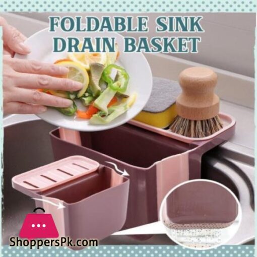 1Pcs Foldable Sink Drain Basket Kitchen Waste Leaking Basket Sink Side Wet Garbage Sponge Rack Drain Filter Rack Kitchen ToolRacks Holders