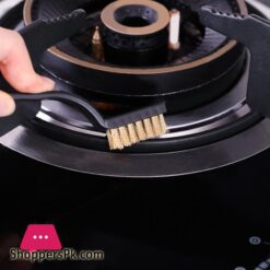 Gas Stove Brush Household Kitchen Stove Special Cleaning Brush Range Hood Degreasing Decontamination Brush Nylon Brush Iron 3Pcs