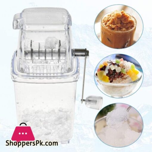 HOME X Hand Crank Ice Crusher Ice Maker Machine Clear Ice Crusher for Home Use 9 12 L x 5 W