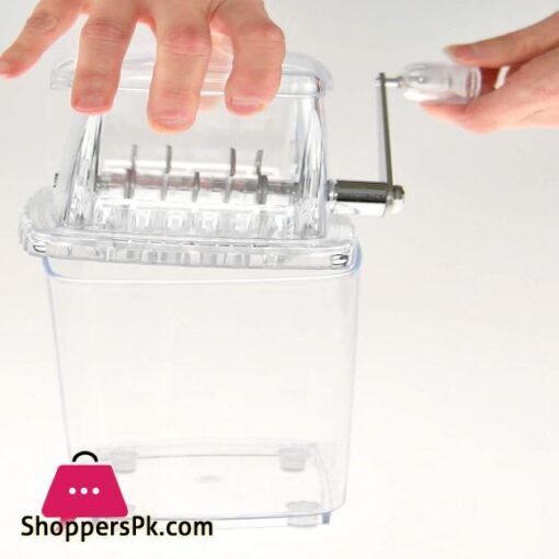 HOME X Hand Crank Ice Crusher Ice Maker Machine Clear Ice Crusher for Home Use 9 12 L x 5 W