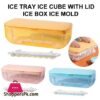 Ice Cube Tray With Lid And Bin Quick Release Silicone Ice Cube Maker Mold With Container For Cocktail Whiskey Bar Kitchen Tools
