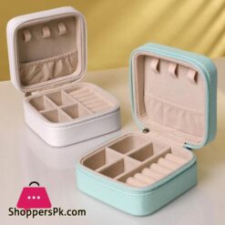 Jewelry Box Hook Pocket Round Waterproof Earring Necklace Ring Bracelet Organizer Square 9 Portable Jewelry Box Jewelry Organizer Display Travel Jewelry Case Boxes Zipper Leather Storage Joyeros Organizador De Joyasjewelry Packaging Display