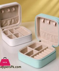 Jewelry Box Hook Pocket Round Waterproof Earring Necklace Ring Bracelet Organizer Square 9 Portable Jewelry Box Jewelry Organizer Display Travel Jewelry Case Boxes Zipper Leather Storage Joyeros Organizador De Joyasjewelry Packaging Display