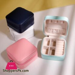 Jewelry Box Hook Pocket Round Waterproof Earring Necklace Ring Bracelet Organizer Square 11 Portable Jewelry Box Jewelry Organizer Display Travel Jewelry Case Boxes Zipper Leather Storage Joyeros Organizador De Joyasjewelry Packaging Display