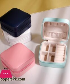 Jewelry Box Hook Pocket Round Waterproof Earring Necklace Ring Bracelet Organizer Square 11 Portable Jewelry Box Jewelry Organizer Display Travel Jewelry Case Boxes Zipper Leather Storage Joyeros Organizador De Joyasjewelry Packaging Display