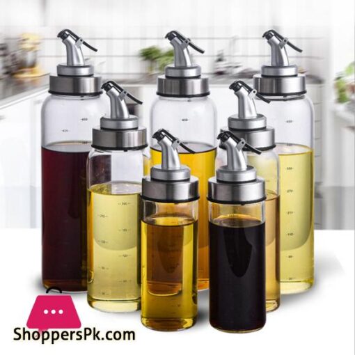Kitchen Olive Oil Dispenser Cooking Oil Sprayer Glass Vinegar Cruet 10oz Olive bottle Vinegar Dispenser Oil Container - 300 ML