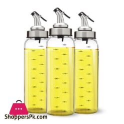 Kitchen Olive Oil Dispenser Cooking Oil Sprayer Glass Vinegar Cruet 10Oz Olive Bottle Vinegar Dispenser Oil Container - 300 Ml