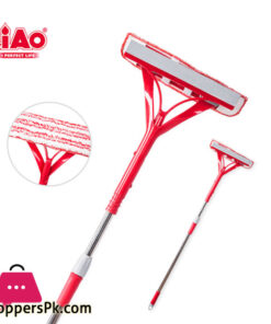 LiAo Double Use Long Glass Cleaning Wiper Window Cleaner with Microfiber Brush & Hand Squeegee - B130062
