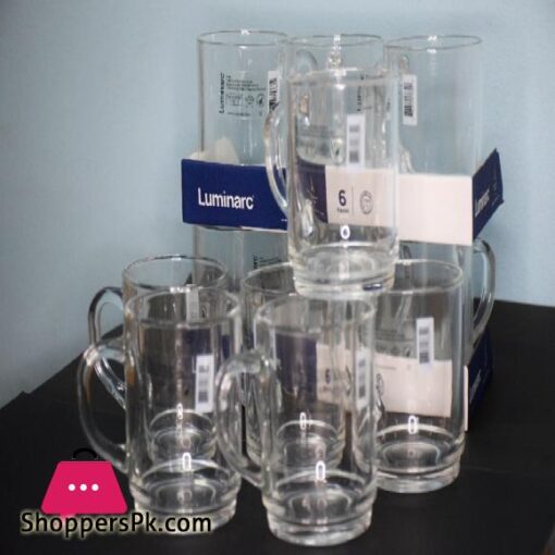 Luminarc Nordic Coffee Tea Glass Mugs Cups 250ml 6Pc