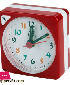 Spirale Mini Travel Table Alarm Clock LED Light with Snooze Function Battery Operated, Battery Alarm Clock