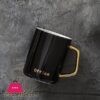 Ins Nordic Breakfast Cup Simple Coffee Cup With Lid Spoon Couple Mug Gold Handle Ceramic Cup Custom Logomugs
