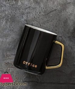 ins Nordic breakfast cup simple coffee cup with lid spoon couple mug gold handle ceramic cup custom logoMugs