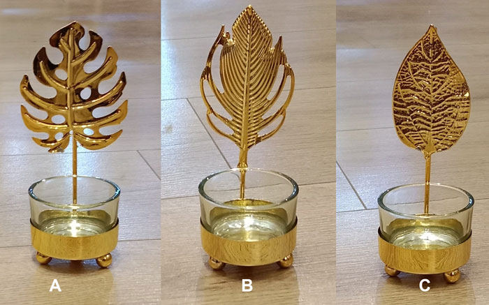 Nordic Metal Candle Holder Leaves Candlestick Dining Table Candle Stand Wedding Living Room Romantic Dinner Home Decor Gift 1Pcs