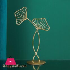 Nordic Simple Creative Metal Crafts Gingko Leaf Ornaments Living Room Tv Cabinet Porch Housewarming Gift Decorations For Homefigurines Miniatures