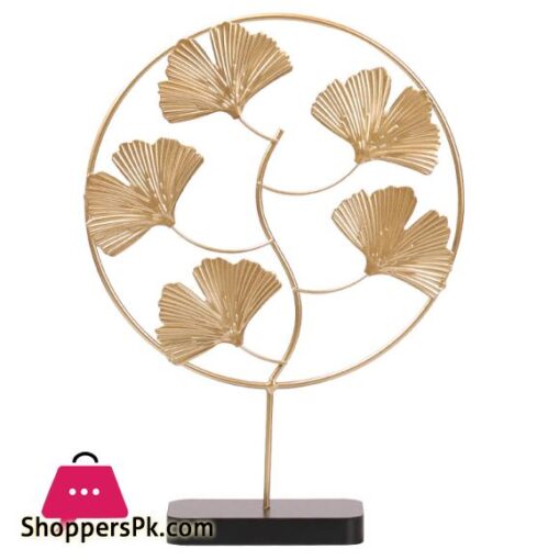 Nordic iron art gold Gingko Leaf Turtle leaf ornaments creative home living room wine cabinet porch decorationFigurines Miniatures