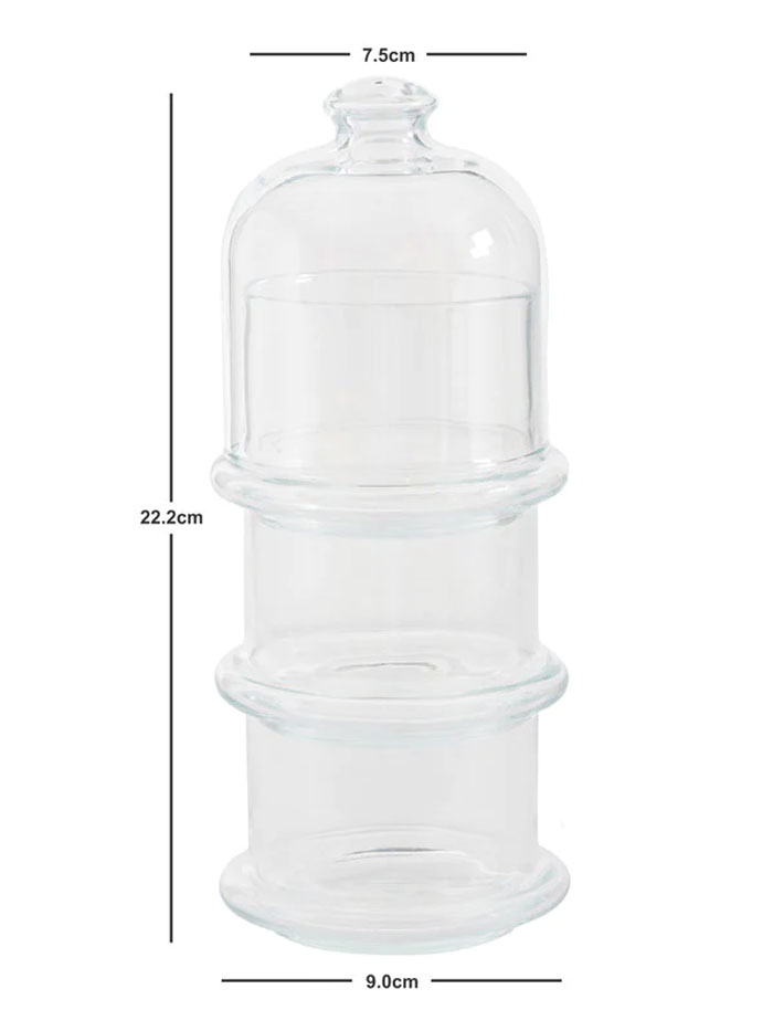 Pasabahce Glass Villa Patisserie Glass (3Pcs Part Glass) Balgaria Made