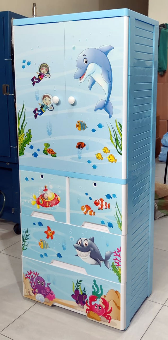 Phoenix Happy Dolphin Wardrobe Hanging With 4 Drawer