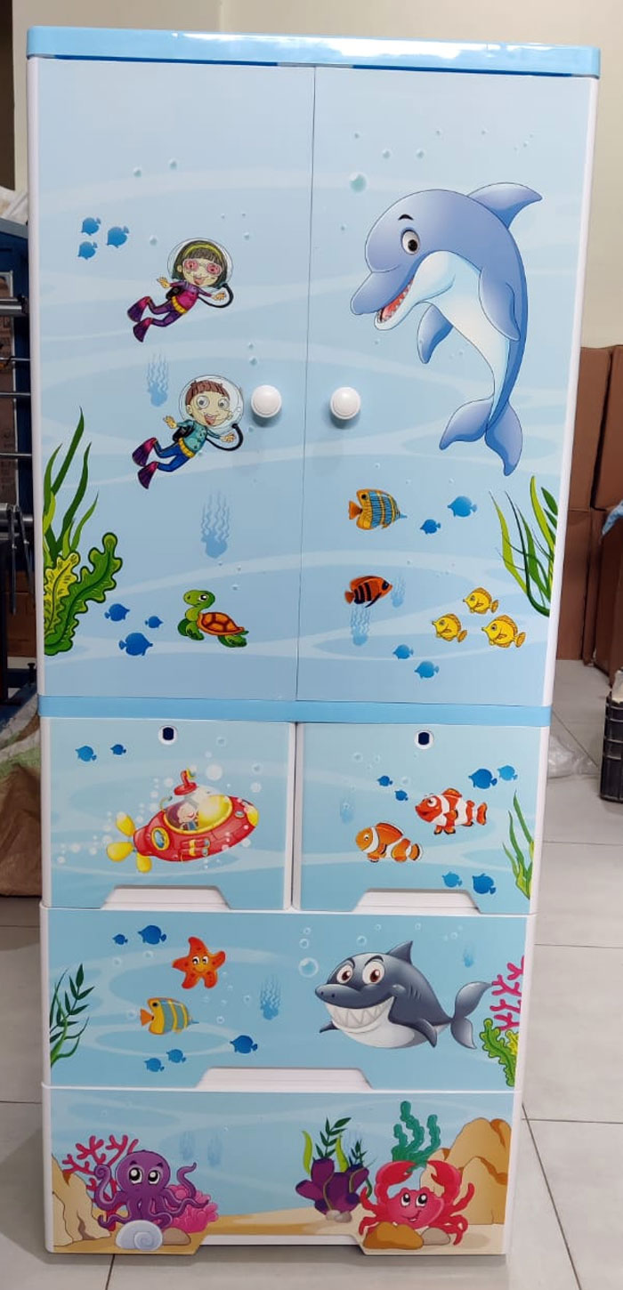 Phoenix Happy Dolphin Wardrobe Hanging With 4 Drawer