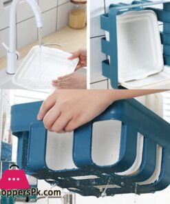 Plastic Plates Set With Wall Mounted Holder Space Saving Kitchen Food Storage Organizer Stackable Cooking Dishes Plate - 6 Pcs - Image 3