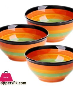 Porcelain Spiral Bowl Set 6 Pcs