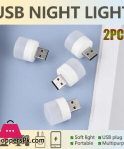 2PCS Portable Mini USB Night Light LED Lamp Small Round Lamp Computer Mobile Power Light Night Light Desk Light Reading LightLED Night Lights