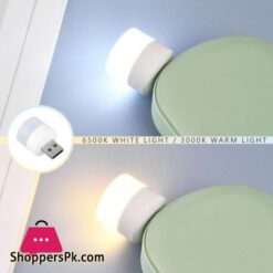 2Pcs Portable Mini Usb Night Light Led Lamp Small Round Lamp Computer Mobile Power Light Night Light Desk Light Reading Lightled Night Lights