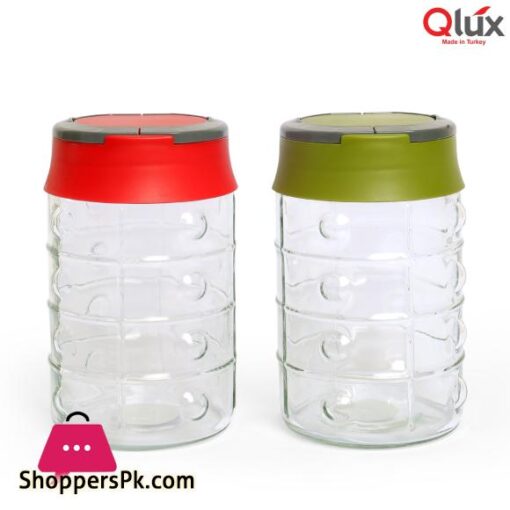 Qlux Active Embossed Glass Jar 2L