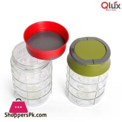 Qlux Active Embossed Glass Jar 2L