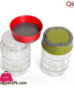 Qlux Active Embossed Glass Jar 1.5-Liter 6 Qlux Active Embossed Glass Jar 2L