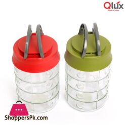 Qlux Active Embossed Glass Jar 2L