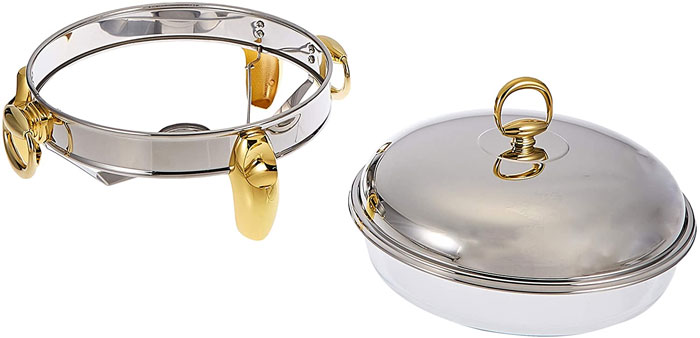 Regent Lux Round Dish Warmer Serving Dish 2.5 Liter - 173876.G