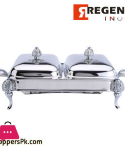 REGENT Royal 1.5 Liter x 2 Double Food Warmer Serving Dish 172946