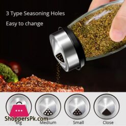 Rotating Cruet Condiment Seasoning Jars Set For Spices Pepper Sprays Bottles Salt Shakers Holder Kitchen Storage Rack Organizer