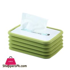 Silicone Foldable Paper Facial Tissues Box Free Retractable Capacity Tissue Box Simple Bathroom and Kitchen Folding Tissue BoxTissue Boxes