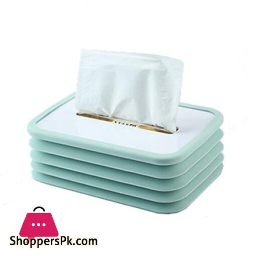 Silicone Foldable Paper Facial Tissues Box Free Retractable Capacity Tissue Box Simple Bathroom and Kitchen Folding Tissue BoxTissue Boxes