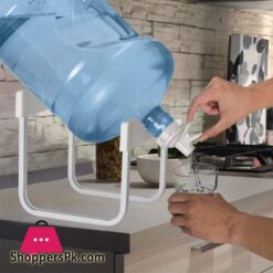 Brio Stainless Steel 3 5 Gallon Water Jug Stand And 2 Dispenser Valves Rust Resistant Non Slip Water Stand With Bpa Free Fast Flow Water Spout Fits Both 48Mm And 55Mm Bottles 2 Caps Included White