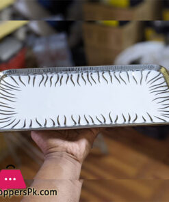 Super Dine Ceramic Serving Platter - Large 14 x 8 Inch